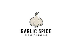 garlic spice logo vector icon illustration