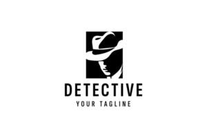 detective logo vector icono ilustración