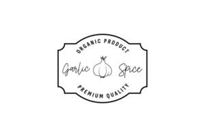 garlic spice logo vector icon illustration