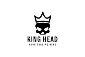 Rey cráneo logo vector icono ilustración