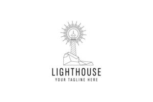 lighthouse logo vector icon illustration