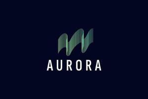 aurora logo vector icon illustration