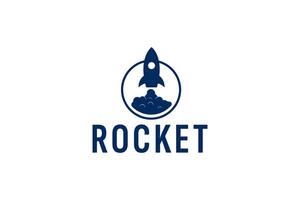 rocket logo vector icon illustration