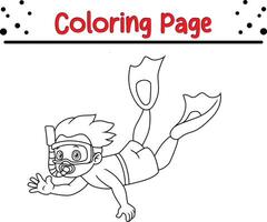linda contento pequeño chico colorante página vector