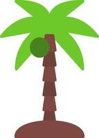 Coconut Tree Flat Icon vector