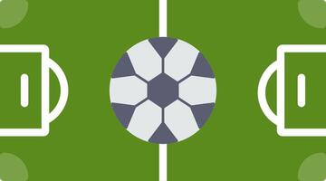 Football Field Flat Icon vector