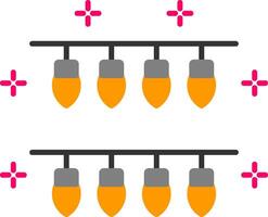 icono plano de luces vector