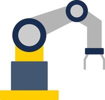 Robotic Arm Flat Icon vector