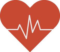 Heart Beat Flat Icon vector