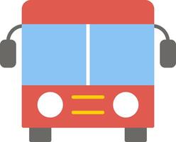 autobús, plano, icono vector