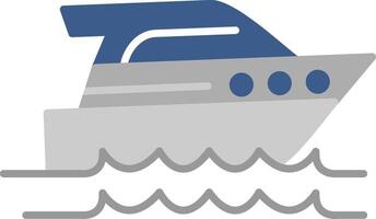 Speed Boat Flat Icon vector