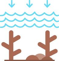 Ocean Acidity Flat Icon vector