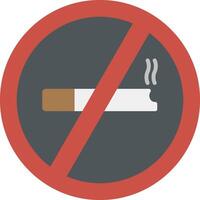 No Smoking Flat Icon vector