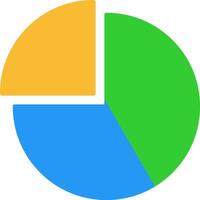 Pie Chart Flat Icon vector