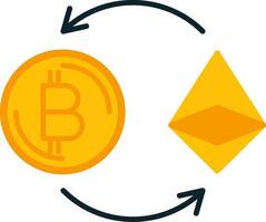 Ethereum Flat Icon vector
