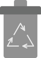 Recycle Bin Flat Icon vector