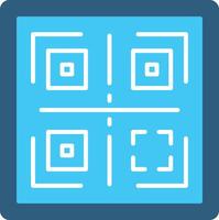 qr plano icono vector