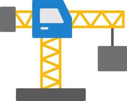 Crane Flat Icon vector