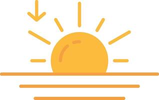 Sunset Flat Icon vector