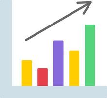 Bar Chart Flat Icon vector