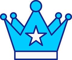 Crown Blue Filled Icon vector