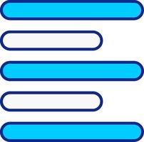 horizontal izquierda alinear azul lleno icono vector