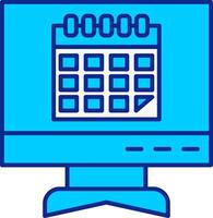 Calendar Blue Filled Icon vector
