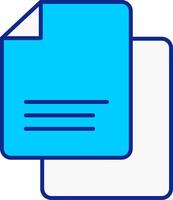 Copy Blue Filled Icon vector