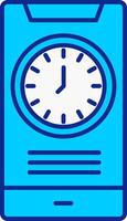 Time Blue Filled Icon vector