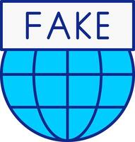 Fake News Blue Filled Icon vector