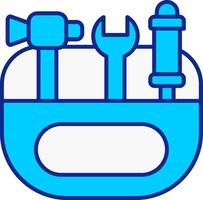 Toolkit Blue Filled Icon vector