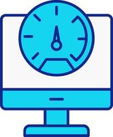 Speed Test Blue Filled Icon vector