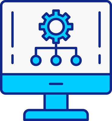 Hierarchy Blue Filled Icon