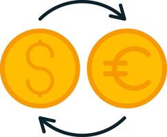 Money Exchange Flat Icon vector