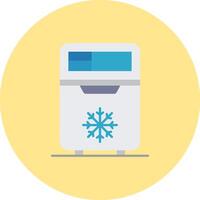 Refrigerator Flat Circle Icon vector