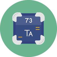 Tantalum Flat Circle Icon vector