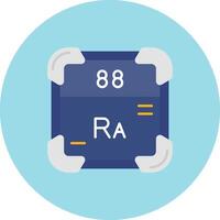 Radium Flat Circle Icon vector