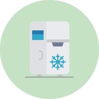 Refrigerator Flat Circle Icon vector