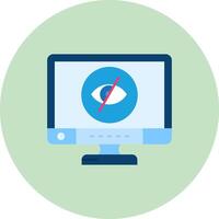 Disabled Flat Circle Icon vector