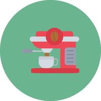 Coffee machine Flat Circle Icon vector