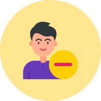 Remove Flat Circle Icon vector