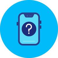 Question Flat Circle Icon vector