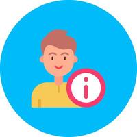 Info Flat Circle Icon vector