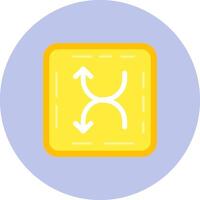 Shuffle Flat Circle Icon vector
