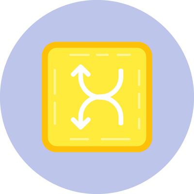 Shuffle Flat Circle Icon