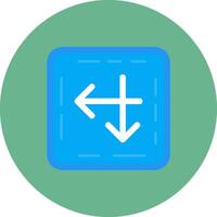 Intersect Flat Circle Icon vector