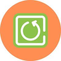 Undo Flat Circle Icon vector