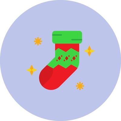 Sock Flat Circle Icon