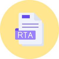 Rta Flat Circle Icon vector