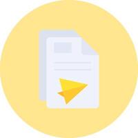 Send Flat Circle Icon vector